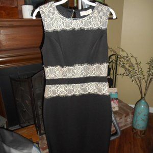 BOGO FREE Dorothy Perkins Black & Cream lace dress, 6 US
